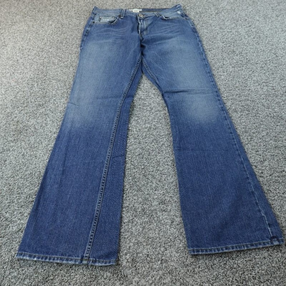 VTG Armani Exchange Jeans Womens 12 Dark Blue Denim Pants Flare Boot Cut USA 90s